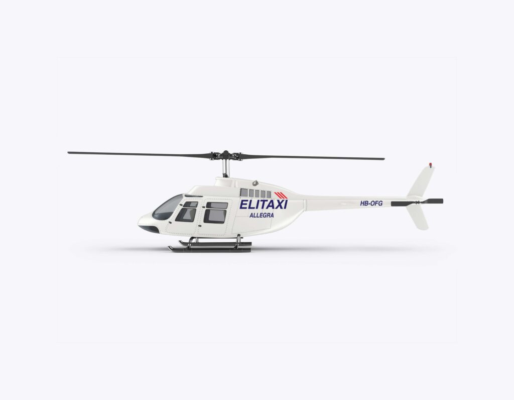 ELITAXI Allegra Helikopter Branding · Aviation Markenidentität